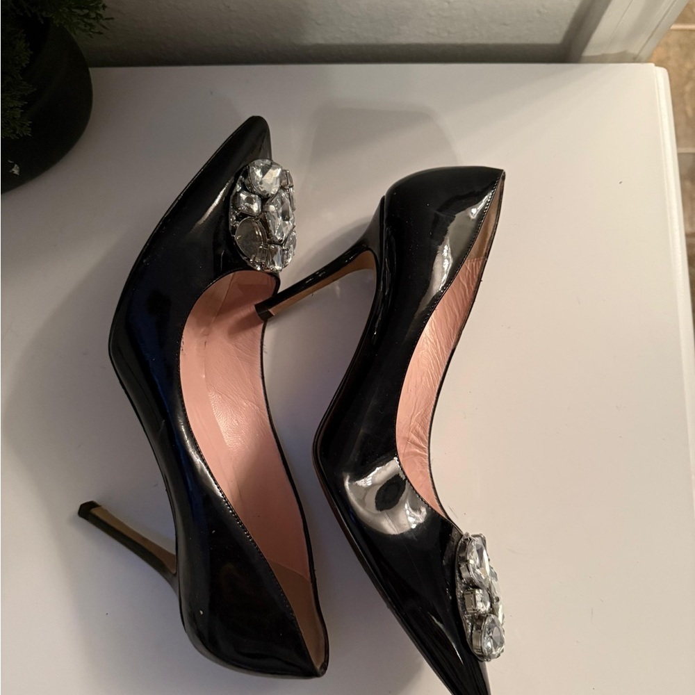Kate Spade Black Heels with Crystal Embellishments - Picture 5 of 7